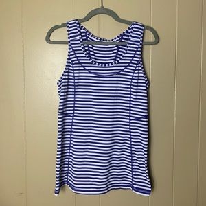 (Lululemon) Dash tank, blue stripe, 10